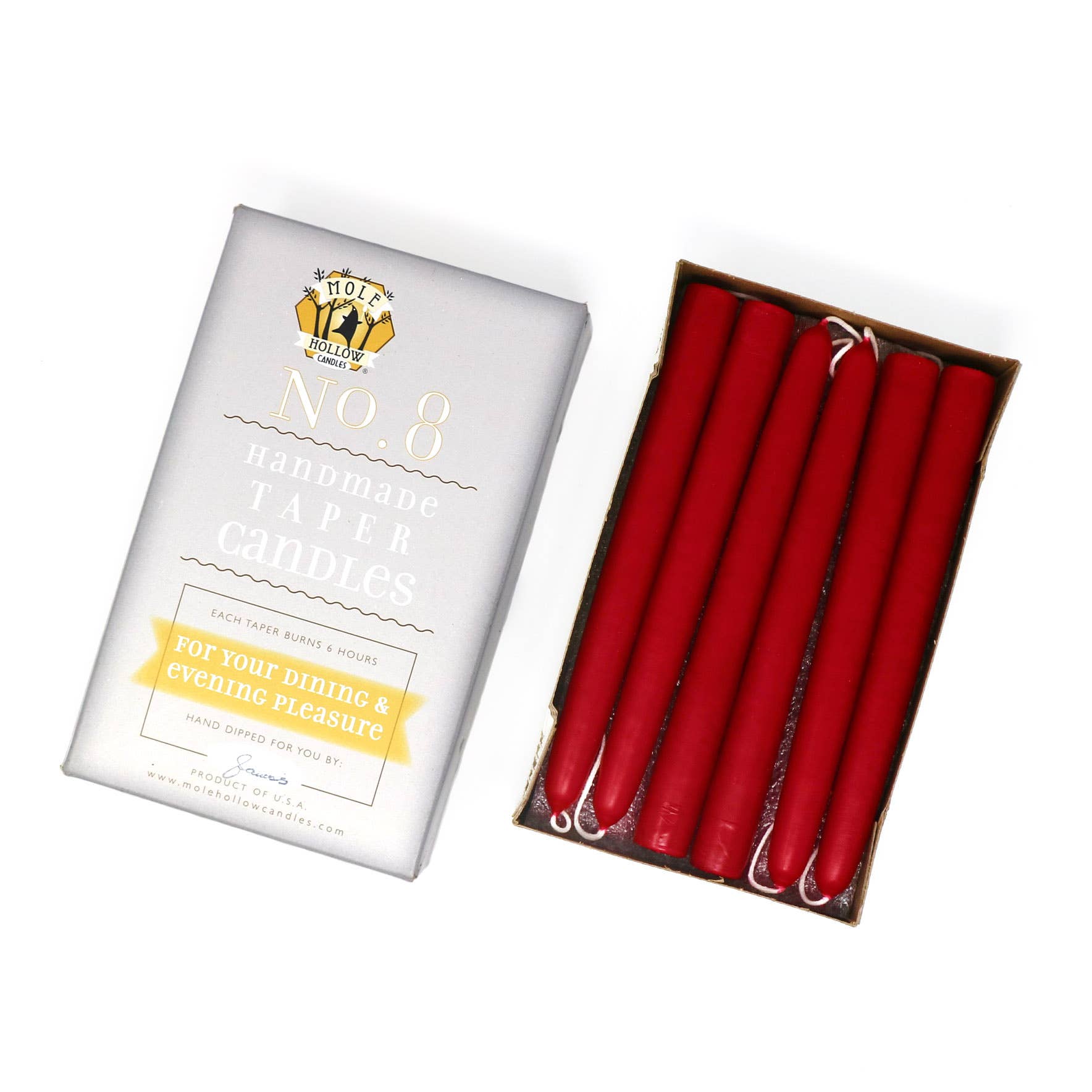 8" Taper Candles - Choose from 39 colors!