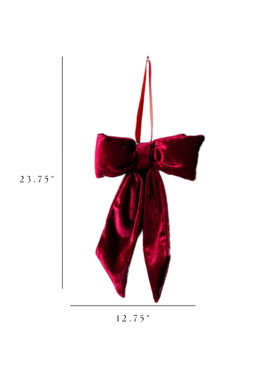 Bows Red Velvet Fabric