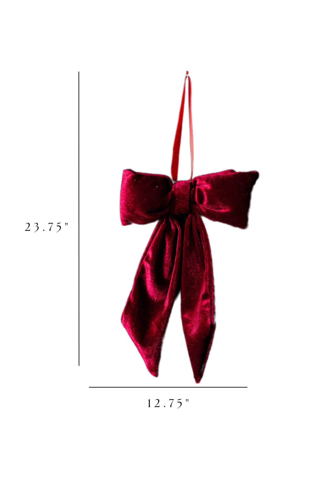 Bows Red Velvet Fabric