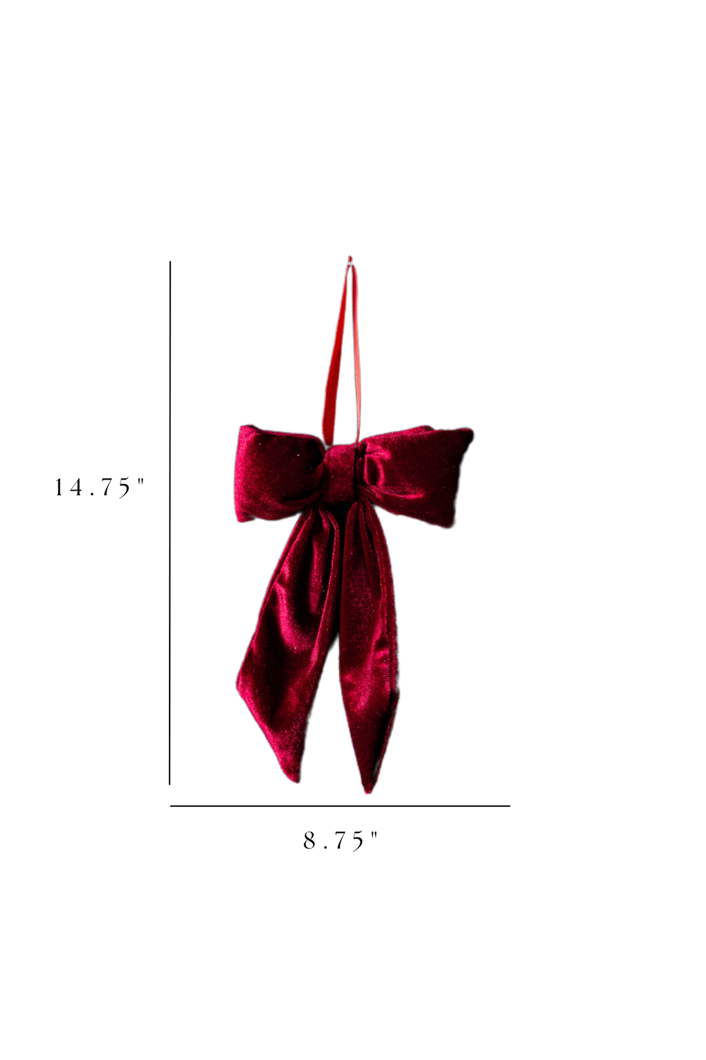 Bows Red Velvet Fabric