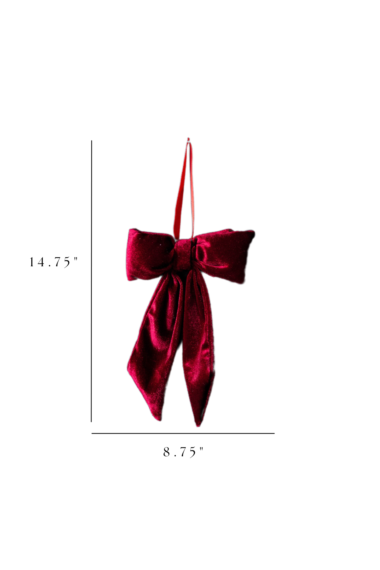 Bows Red Velvet Fabric
