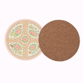 Pink Antique Rose Floral Sandstone Coaster Set of 2