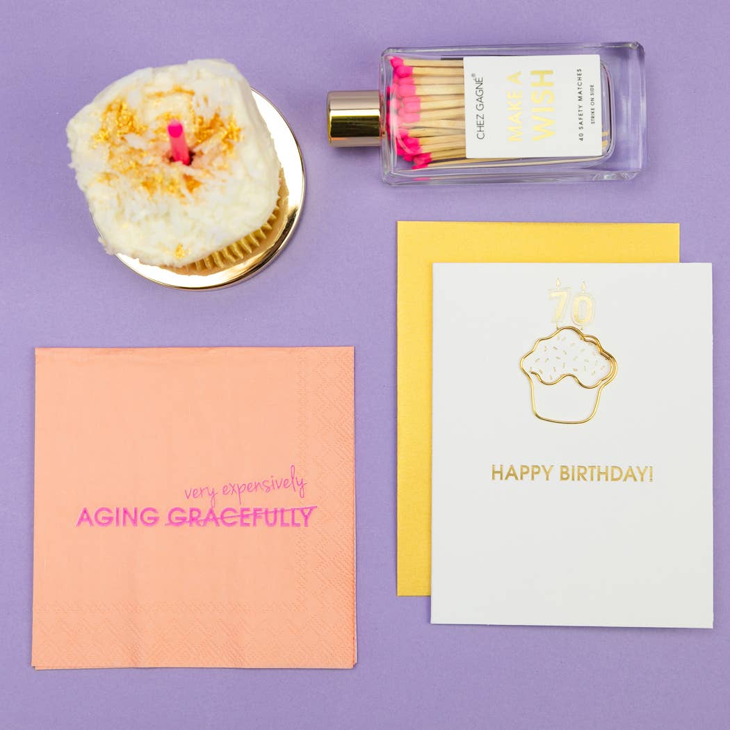 Aging Very Expensively - Cocktail Napkins, Birthday Decor