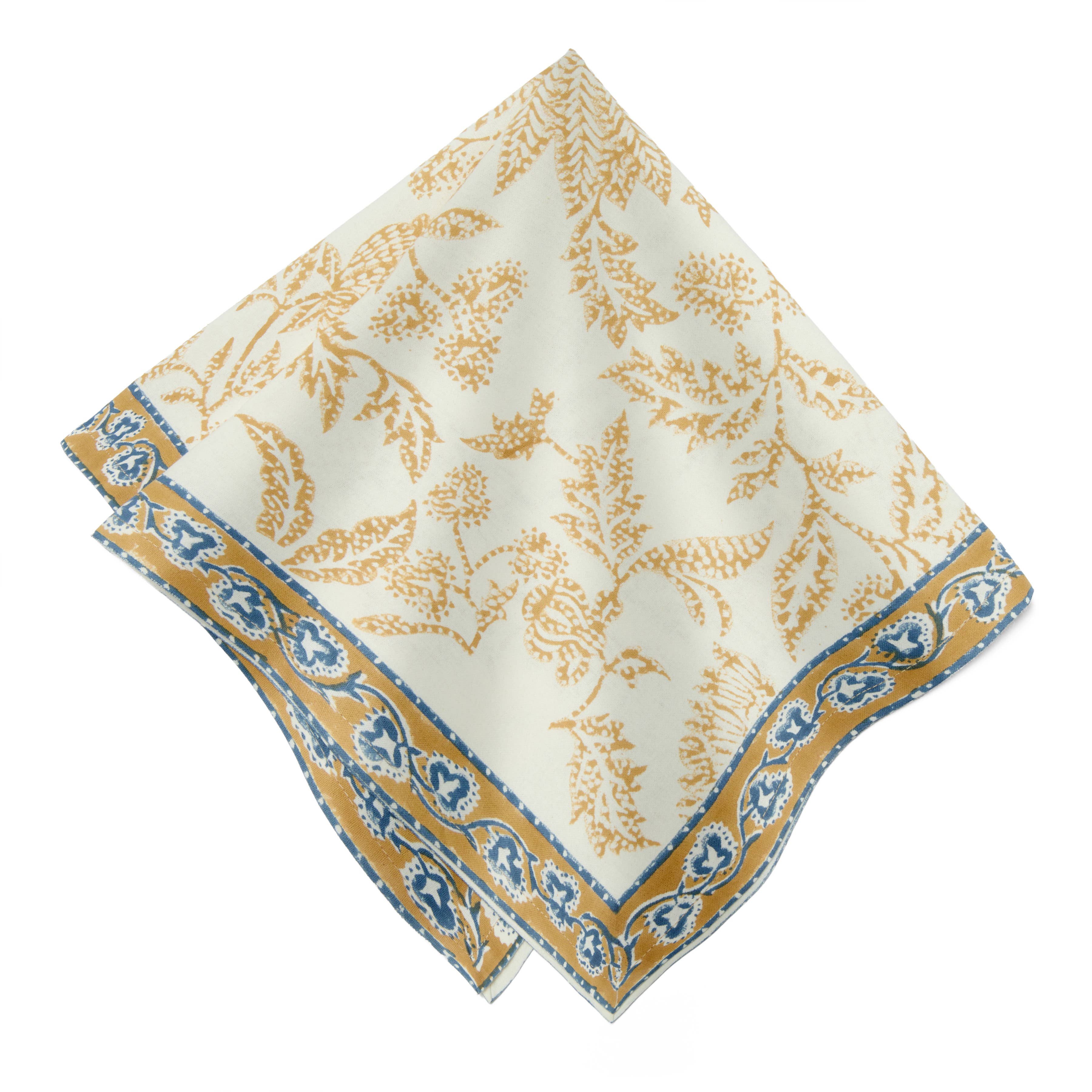 Chloe Blue & Brown Napkins - Set of 4