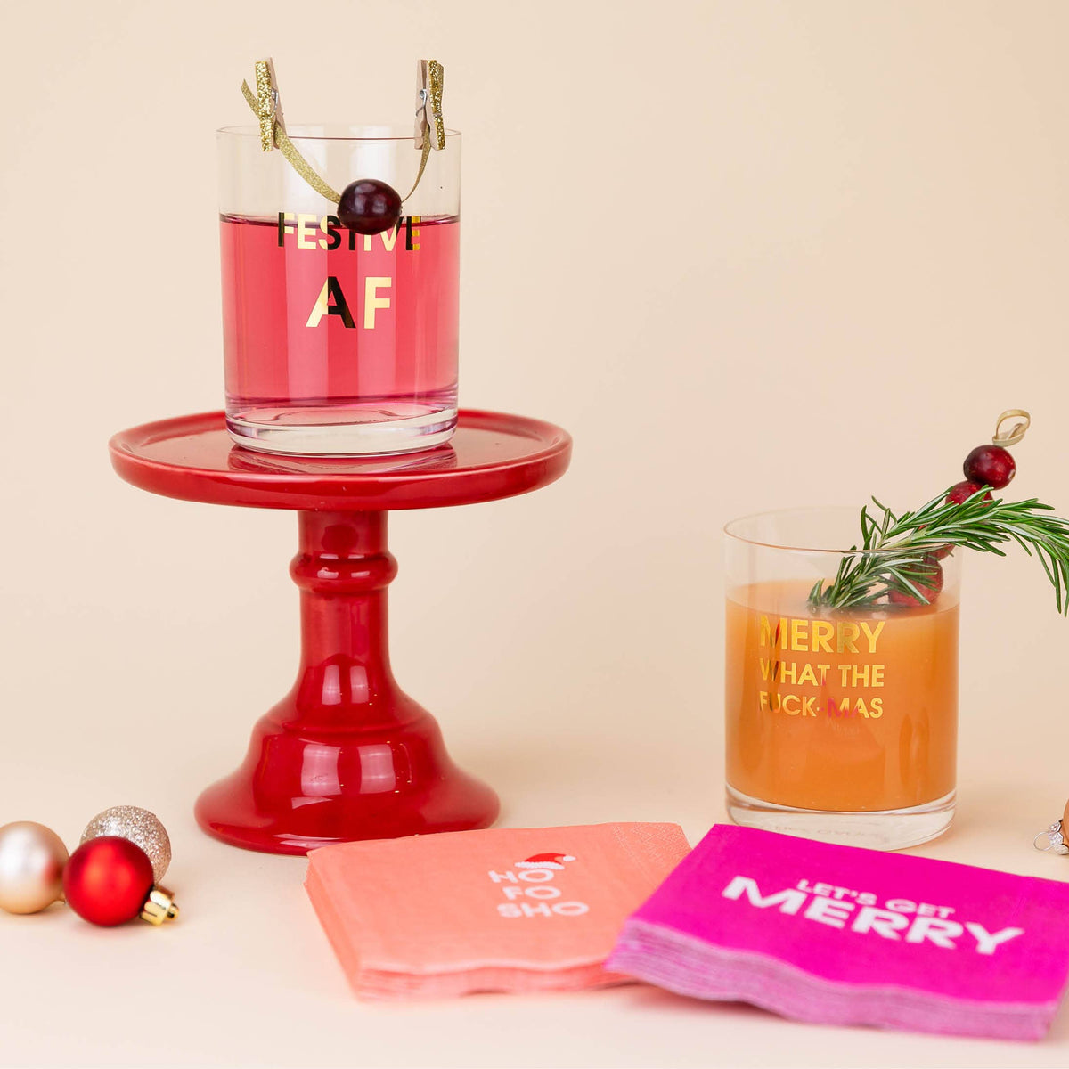 Ho Fo Sho - Holiday Party Cocktail Napkins, Christmas Decor