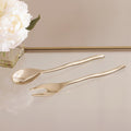 Maia Large Salad Servers (Shiny Gold)