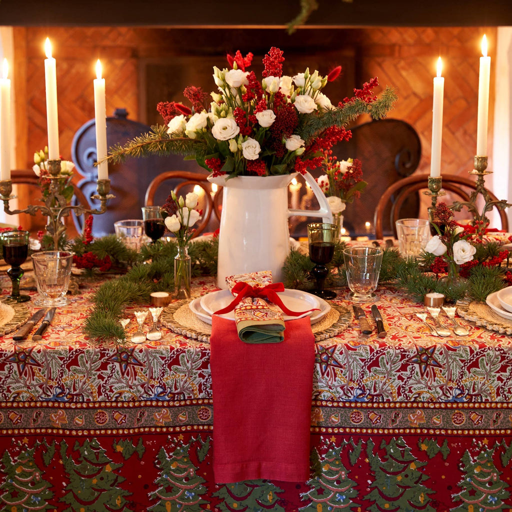 Noel Red & Green | French Tablecloths
