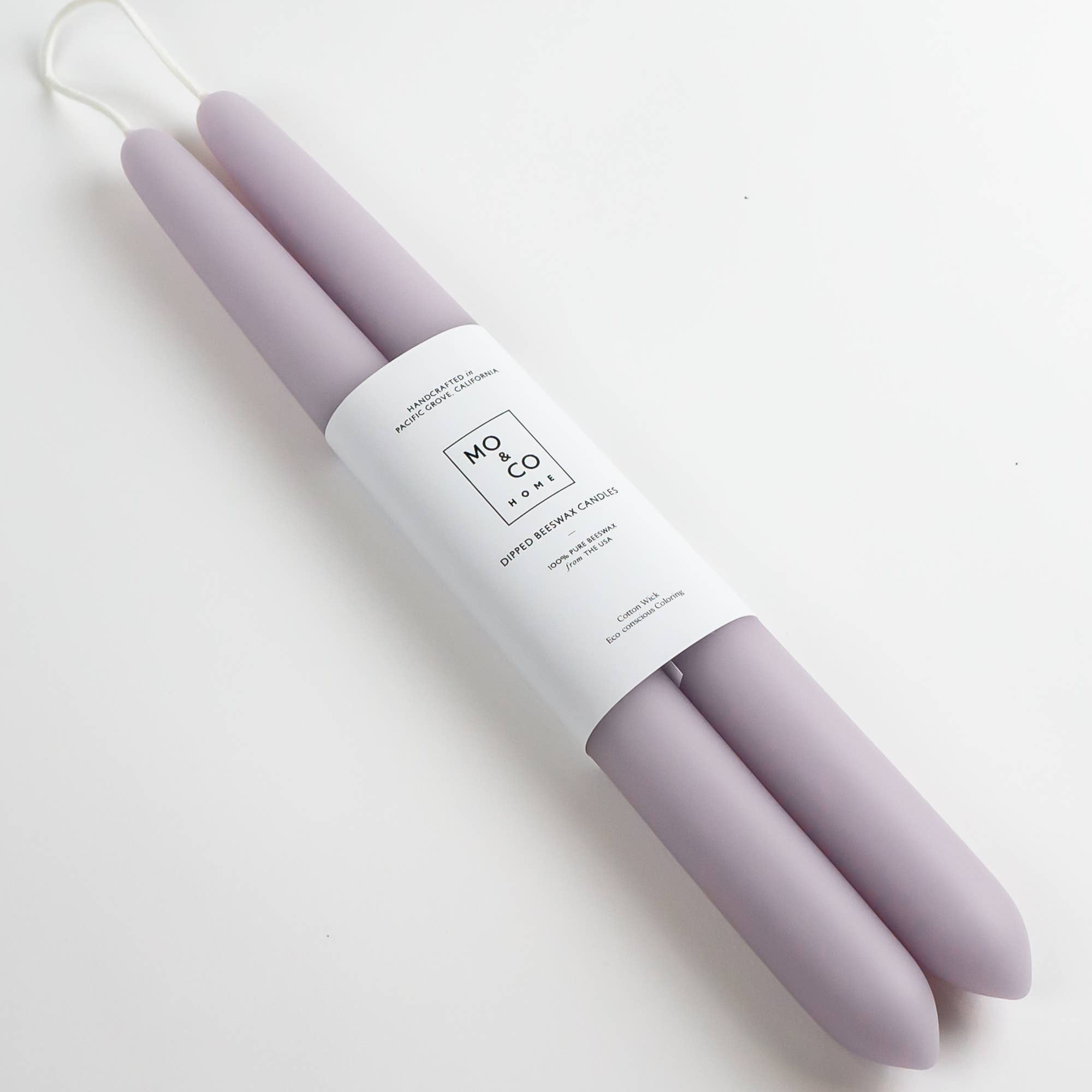 Lavender | Dipped Beeswax Taper Candles | All Natural