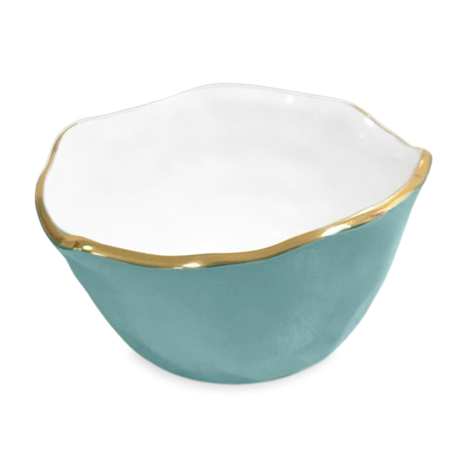 Osaka Small Bowl (Turquoise and White)
