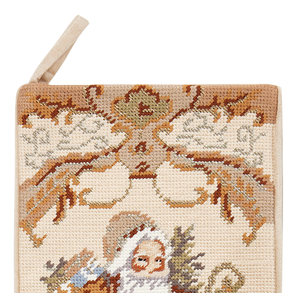 Santa w/Gift Embroidered Stocking