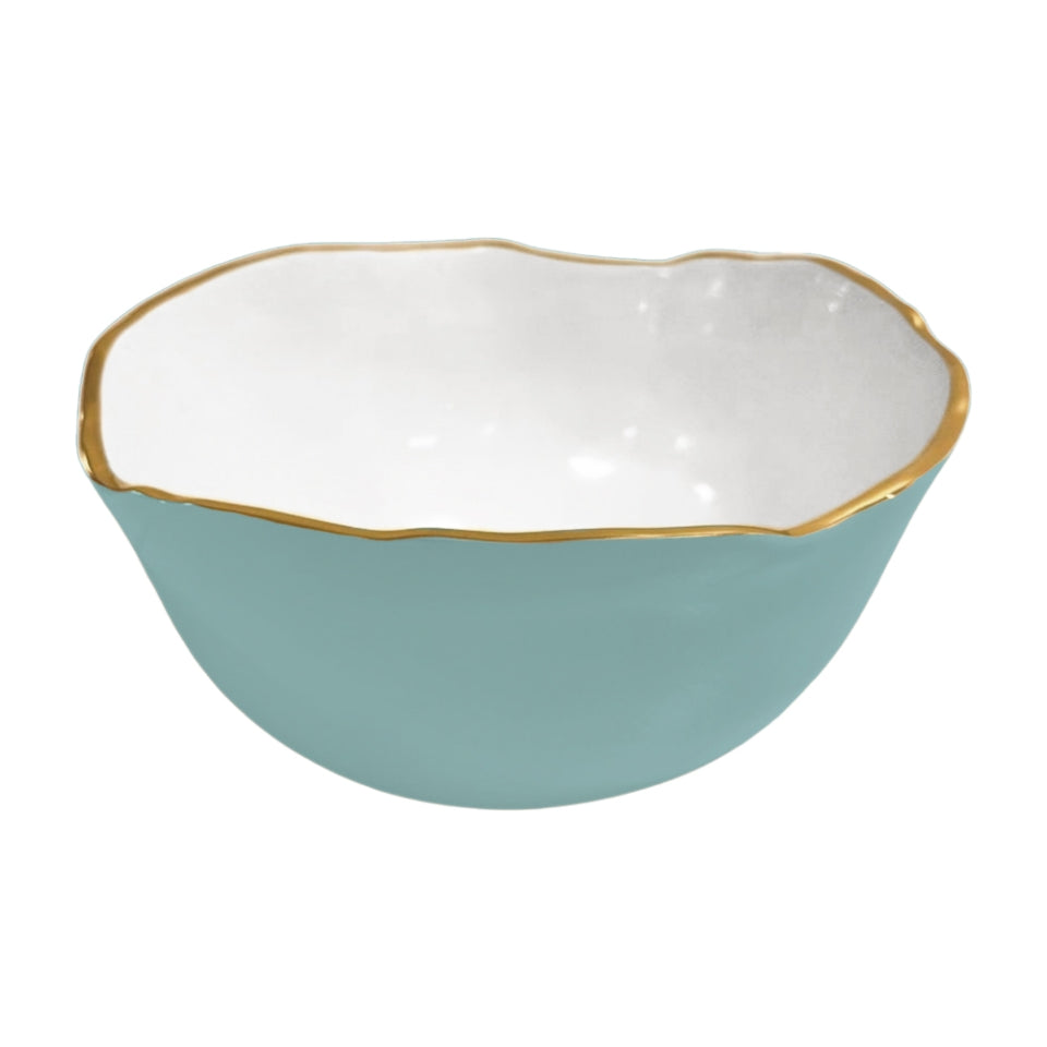 Osaka Large Bowl (Turquoise and White)