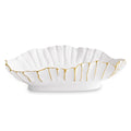 Mystic Extra Large Oval Bowl (White and Gold)
