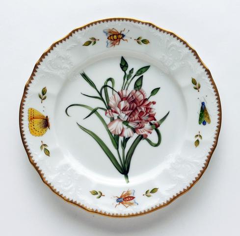 Pink Carnation Salad Plate