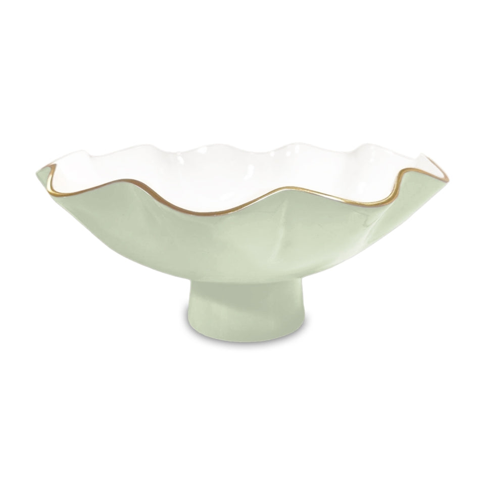 Carola Large Pedestal (Pistachio and White)