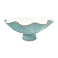 Carola Large Pedestal (Turquoise and White)