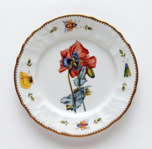Red Poppy Salad Plate