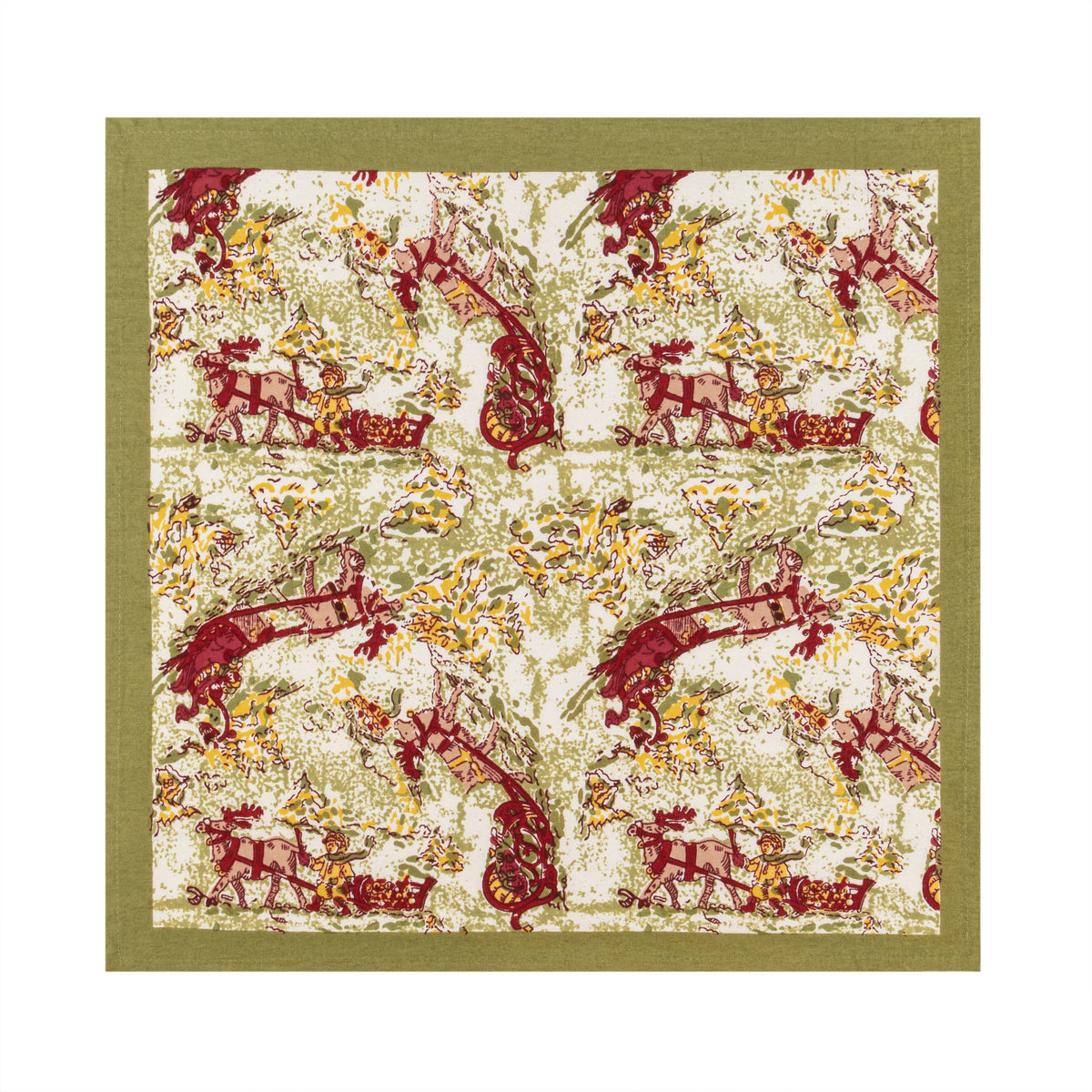 Renne Reindeer Red & Green Napkins - Set of 6