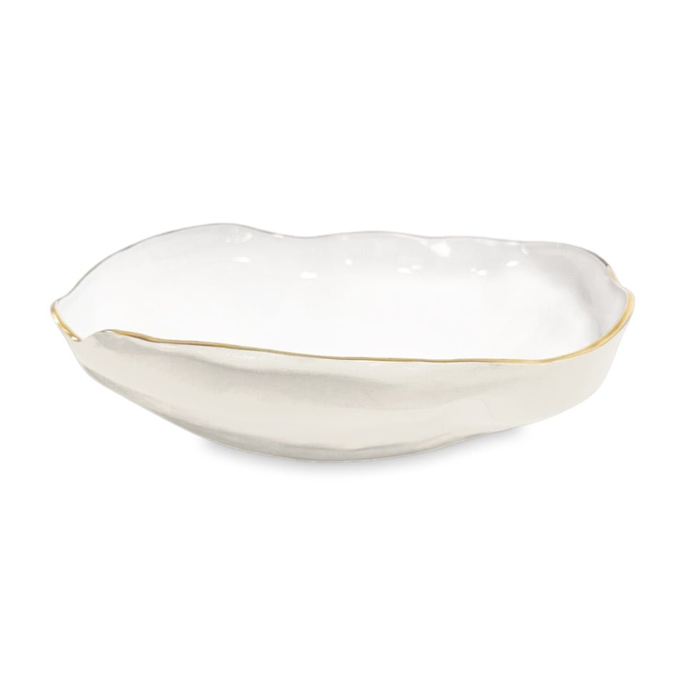 Nuevo Large Bowl (Cream and White)
