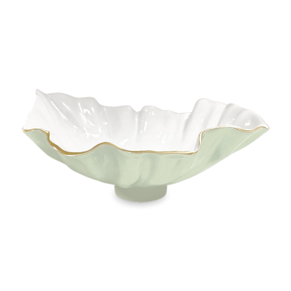 Bloom Medium Bowl (Pistachio and White)