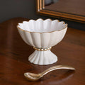ENCANTO Vienna Mini Pedestal with Spoon (Cream and White)