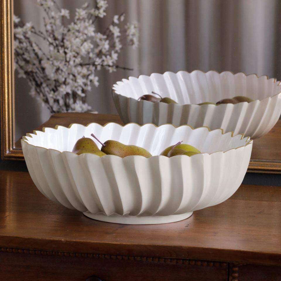 ENCANTO Orlando Large Bowl (Cream and White)