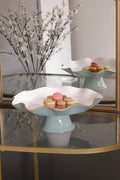 ENCANTO Carola Pedestal Cake Plate (Slate and White)