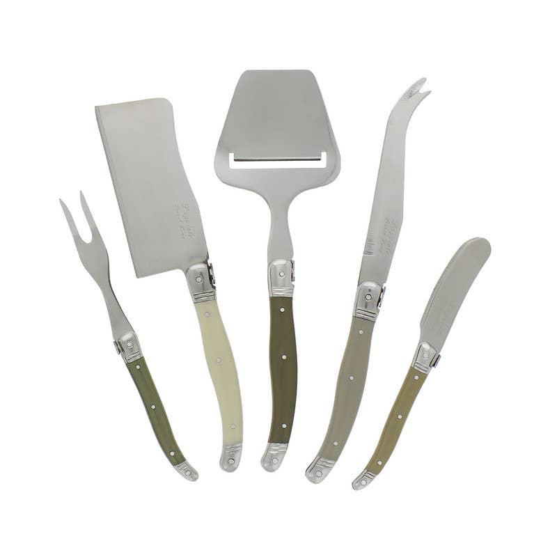 Laguiole Cheese Knife, Fork & Slicer Set, 5 Piece