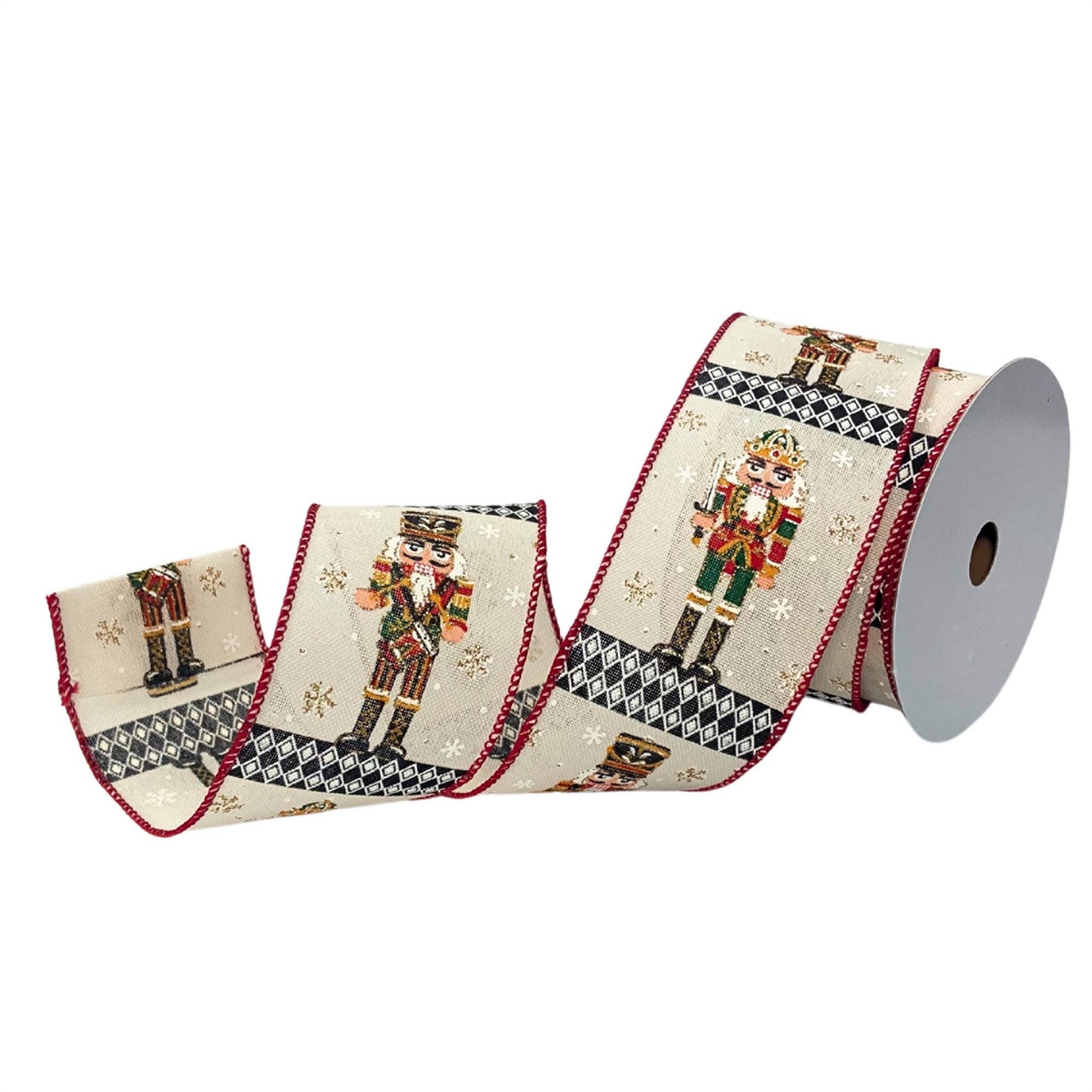 Holiday Nutcracker Harlequin Ribbon 2.5" x 10yd