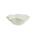 ENCANTO Carola  Small Round Bowl (Pistachio and White)