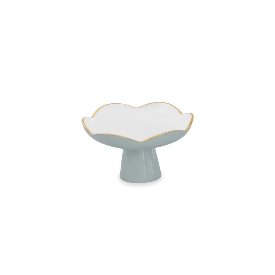 ENCANTO Amelia Small Pedestal (Slate and White)