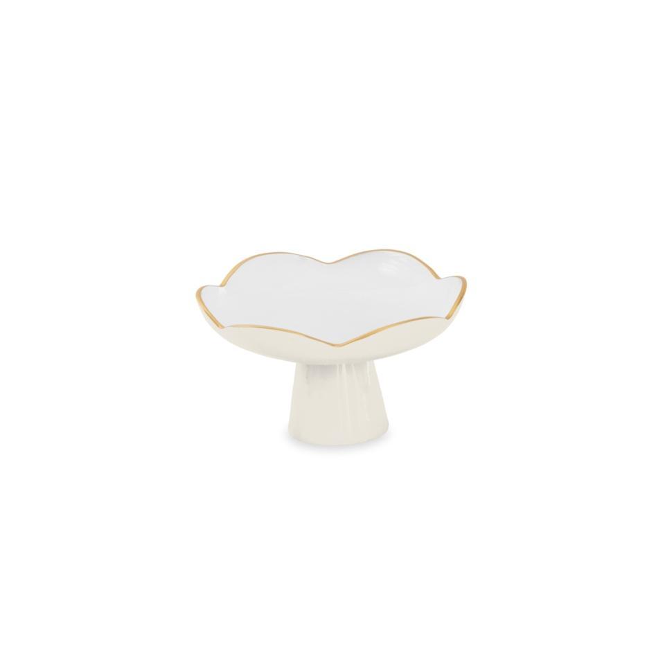 ENCANTO Amelia Small Pedestal (Cream and White)