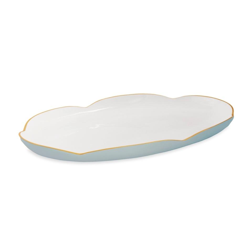 ENCANTO Amelia Oval Tray (Slate and White)
