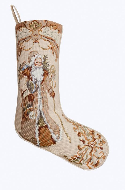 Santa w/Gift Embroidered Stocking