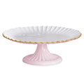 ENCANTO Vienna Pedestal Cake Plate (Camellia and White)