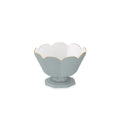 ENCANTO Vintage Faceted Pedestal (Slate and White)