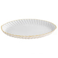 ENCANTO Vintage Swirl Oval Tray (Cream and White)