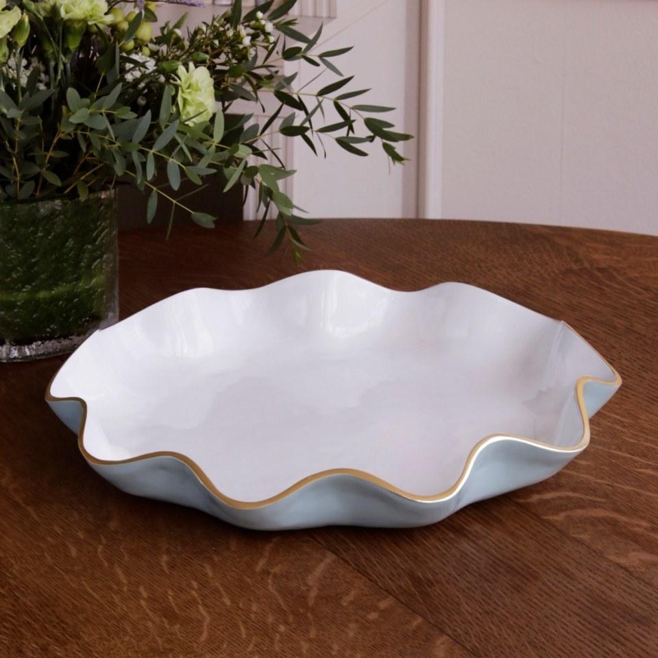 ENCANTO Carola Large Round Platter (Slate and White)
