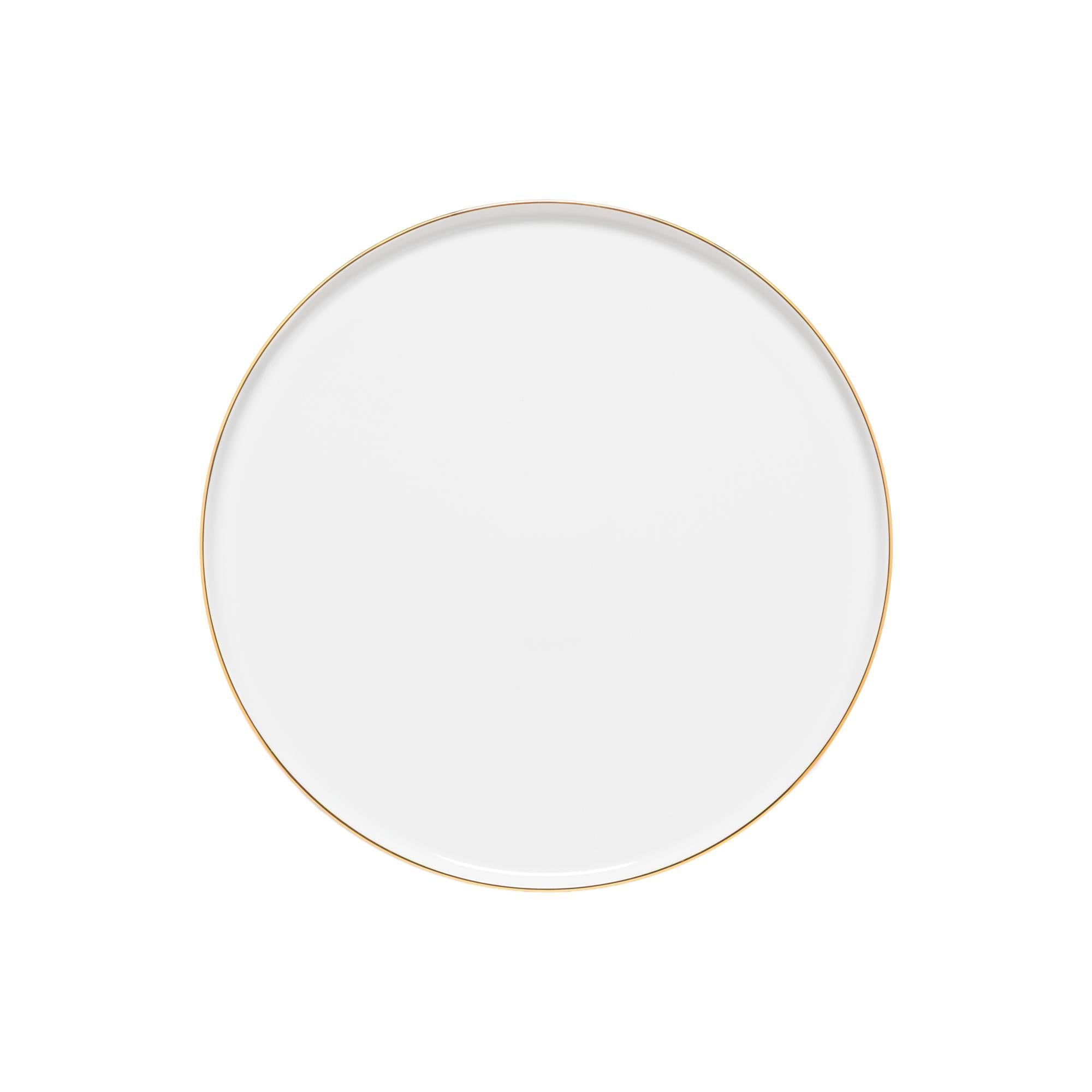 Dinner plate, White-gold