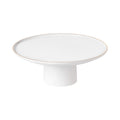 Footed plate, White-gold