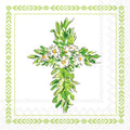 Paper Cocktail Napkin Pack of 20 Floral Cross