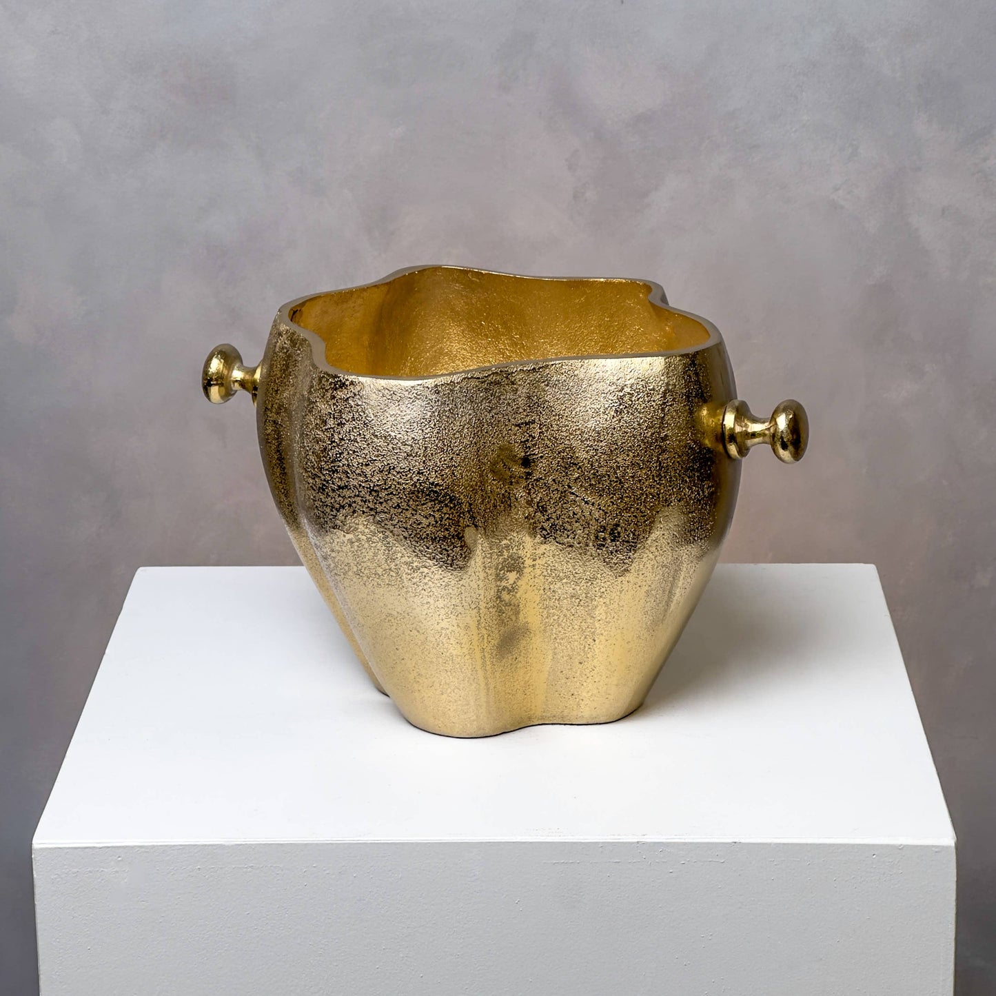 Sculpted Gold Wine Cooler