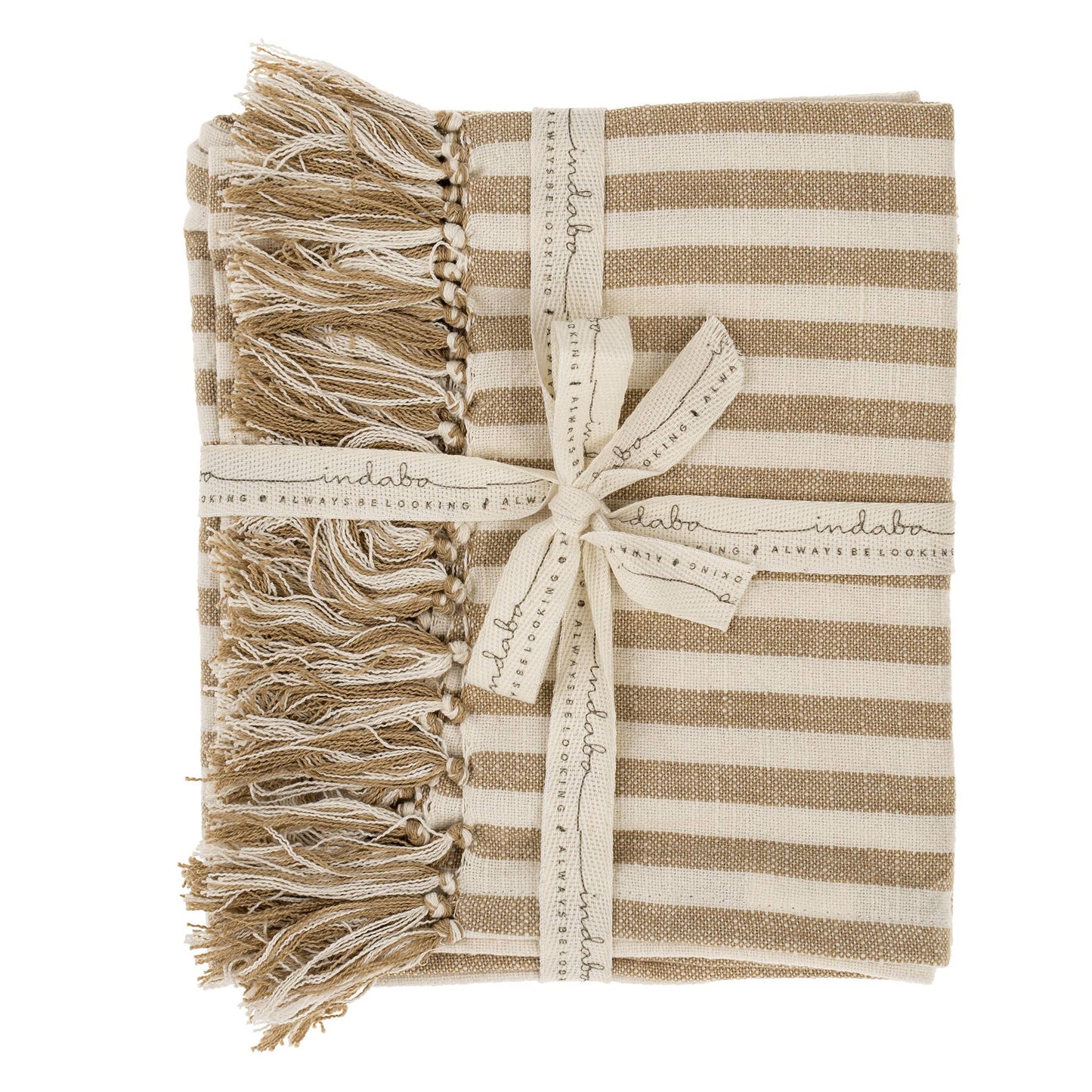Bengal Stripe Hammam Hand Towels S/2, Warm Sand