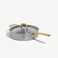 Stainless Steel Saute Pan -
3.5 QT / Lid (Gold Handle)