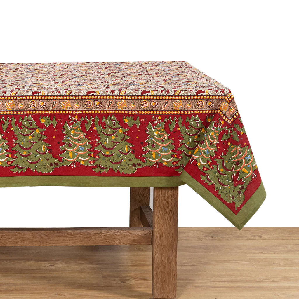 Noel Red & Green | French Tablecloths