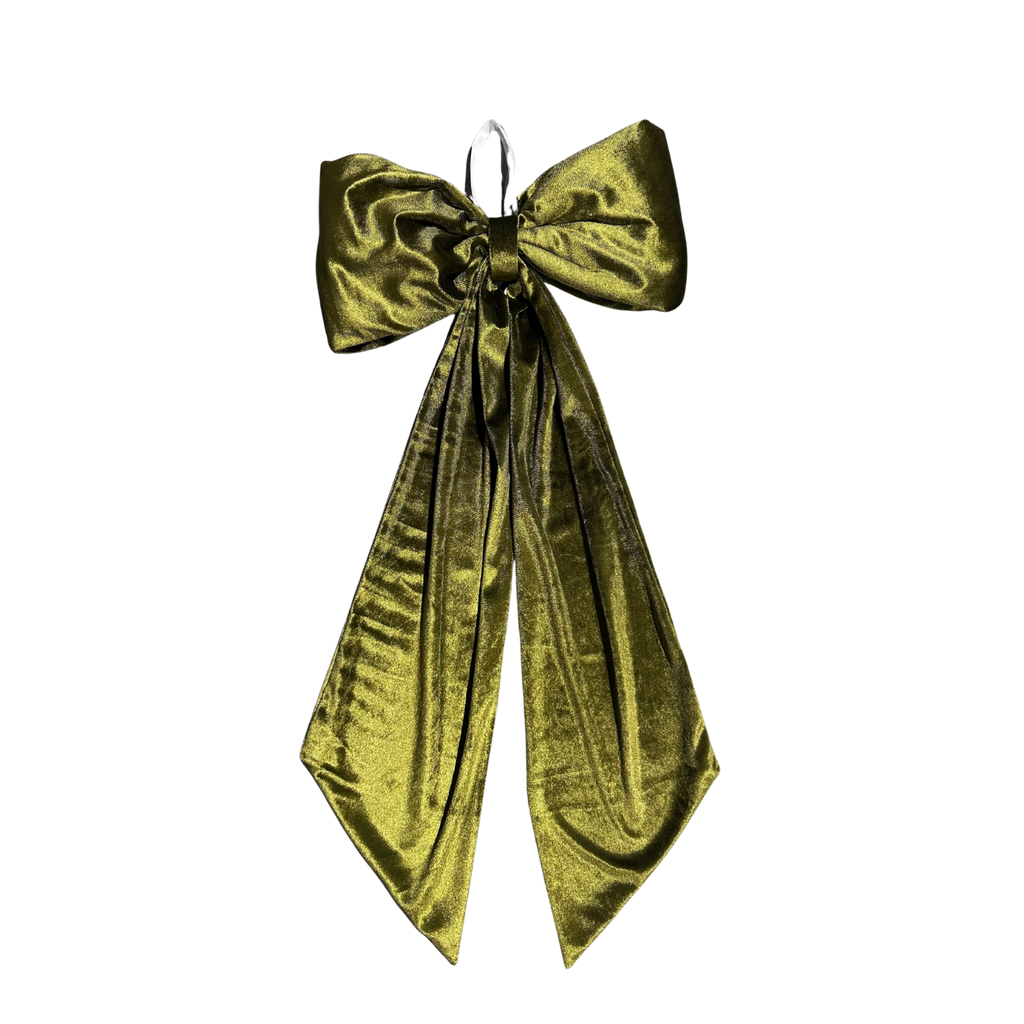 Chartreuse Velvet Holiday Bows
