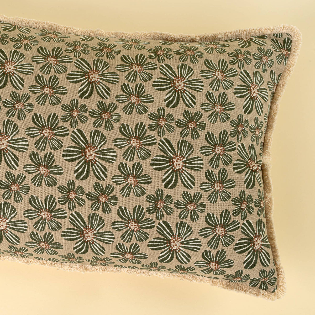 16x24 Daisy Play Pillow, Green