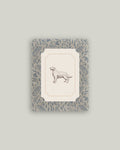 Dog In Blue Antique Artist Board