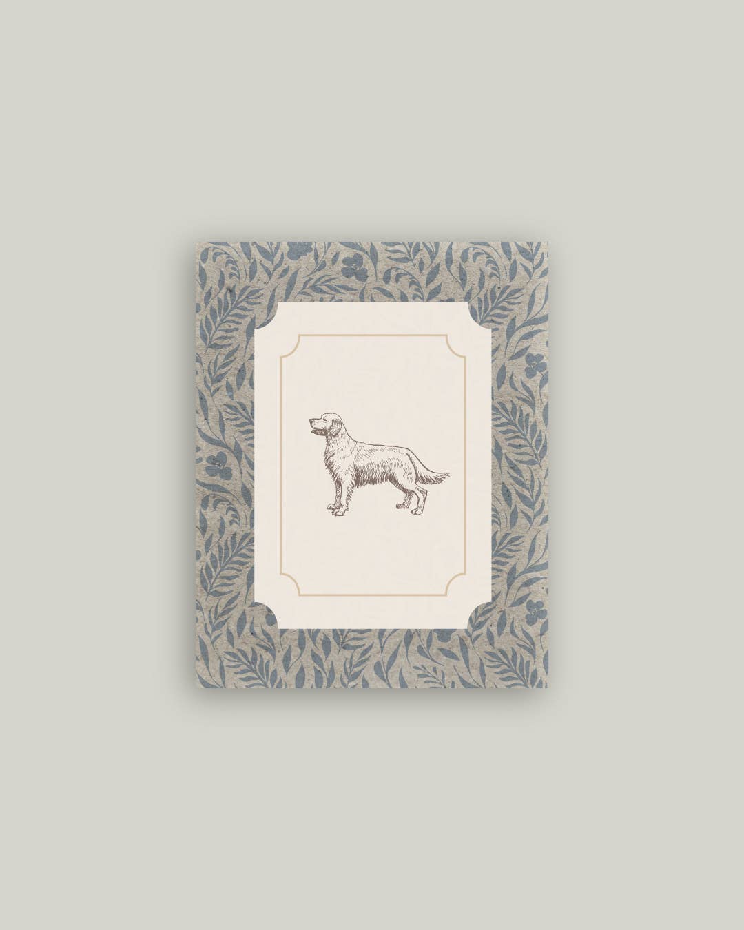 Dog In Blue Antique Artist Board