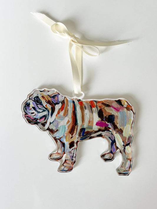 "English Bulldog Abstract" ornament