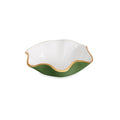 ENCANTO Carola  Small Round Bowl (Leaf Green and White)